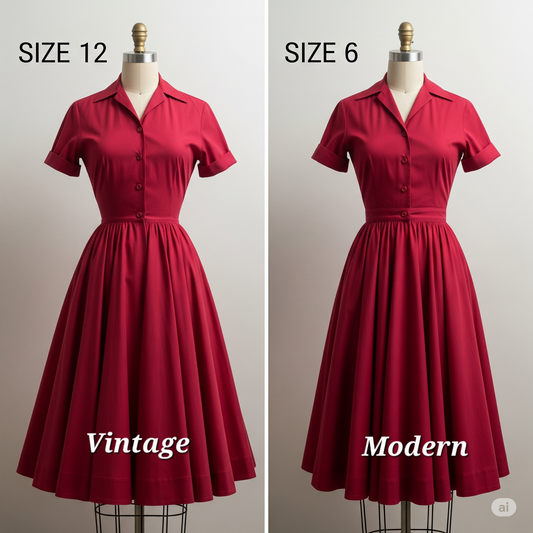 Vintage Clothing Sizing vs. Modern Day Sizing