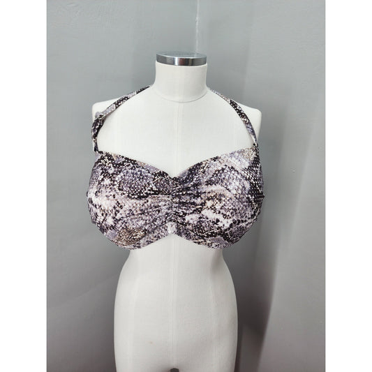 Swimsuits For All Bikini Top, Snake Design, Bandeau - XXL 22  NWT
