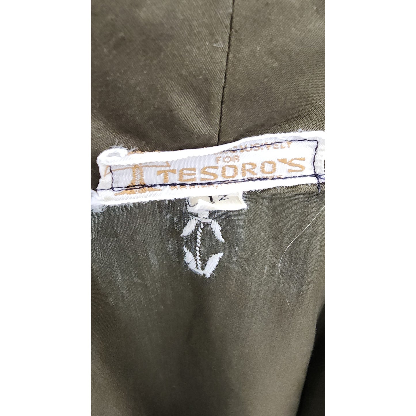 70s Vintage Tesoro's Embroidered Brown Shift Dress - S