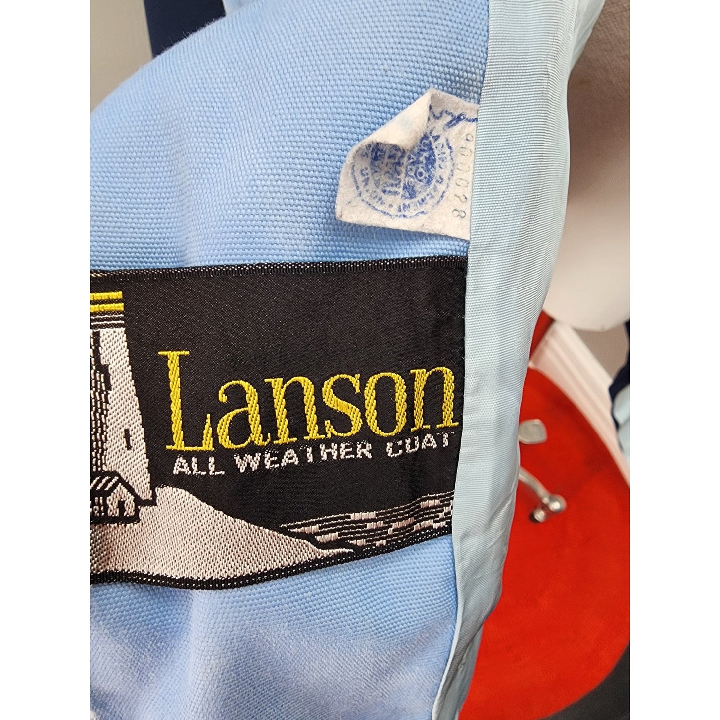 60s Vintage Lanson Navy Blue All Weather Trench / Overcoat - S