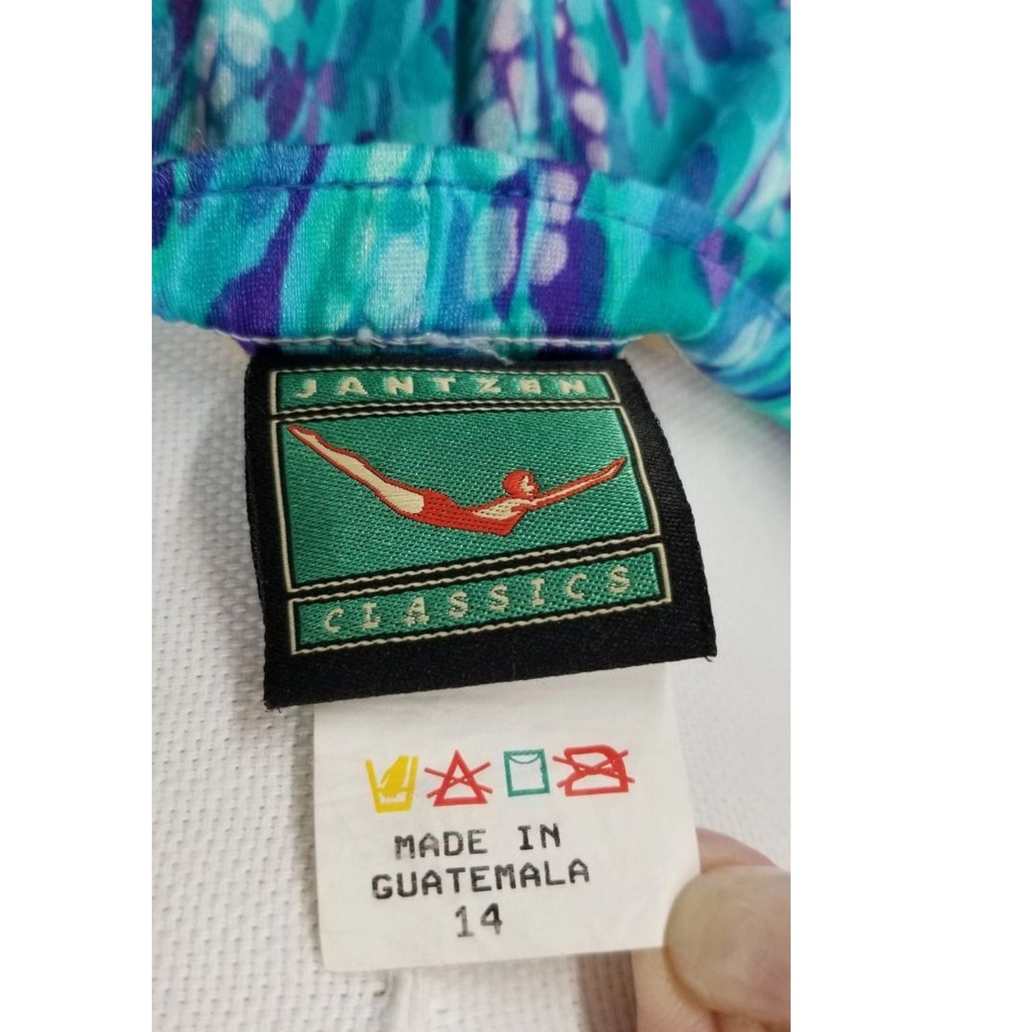 80s Vintage Jantzen Bluesy 2 Piece Swim Suit- L