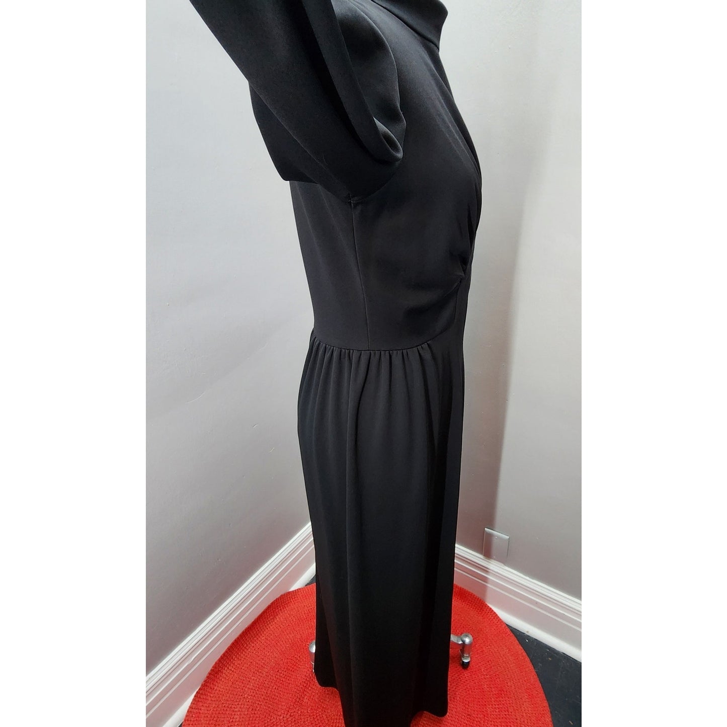70s Vintage Puritan Forever Young Black Column Maxi - M