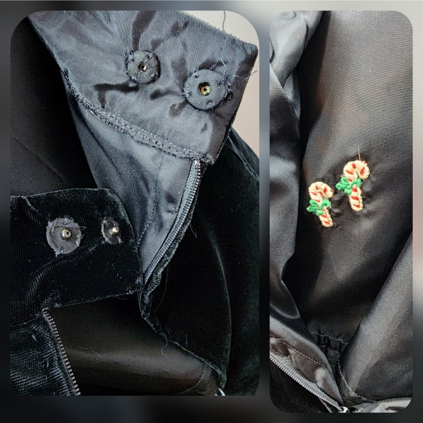 80s Vintage 3 Piece Black Velvet Skirt Suit, stage outfit? Read - L