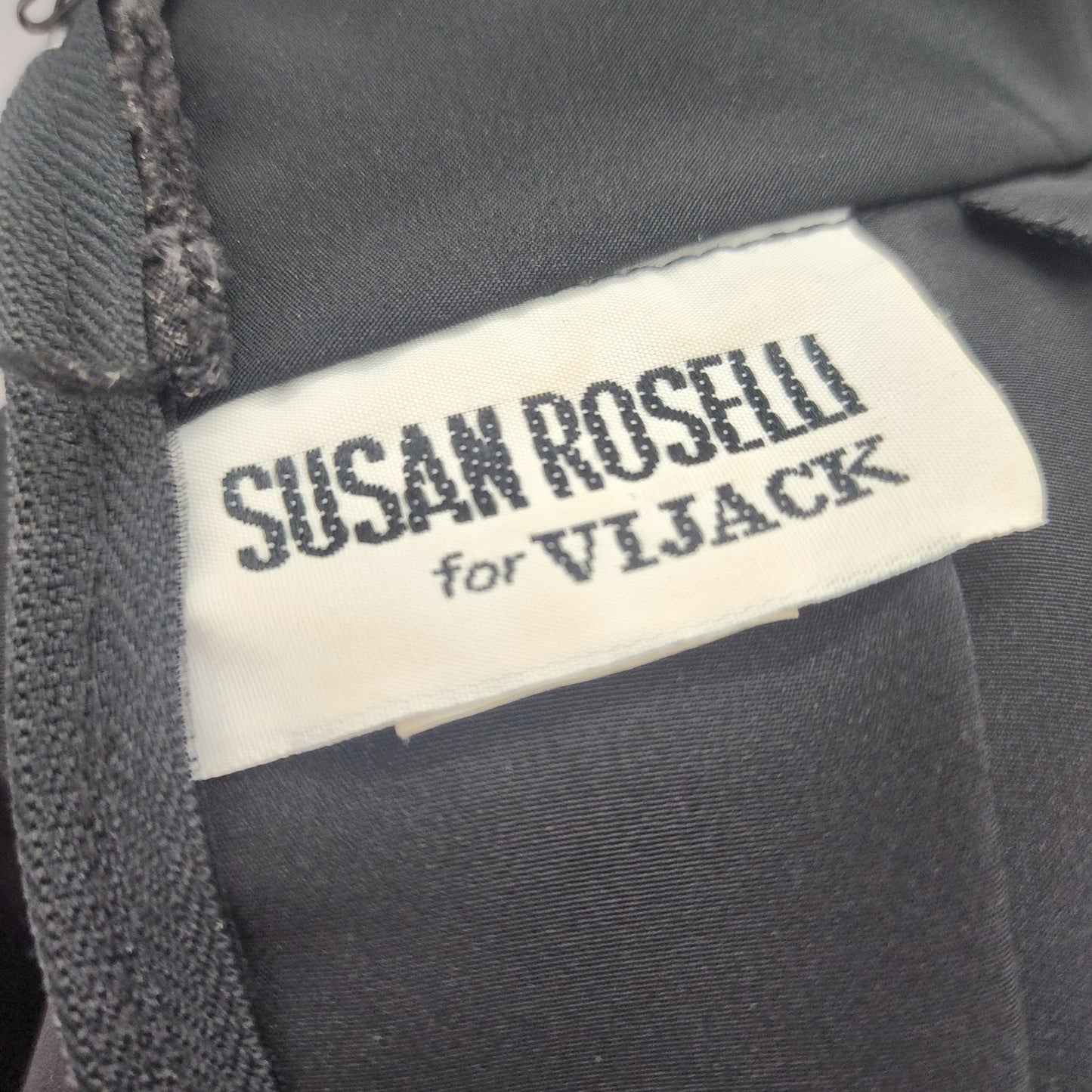 80s Vintage Susan Roselli by Vijack Black Dress - S