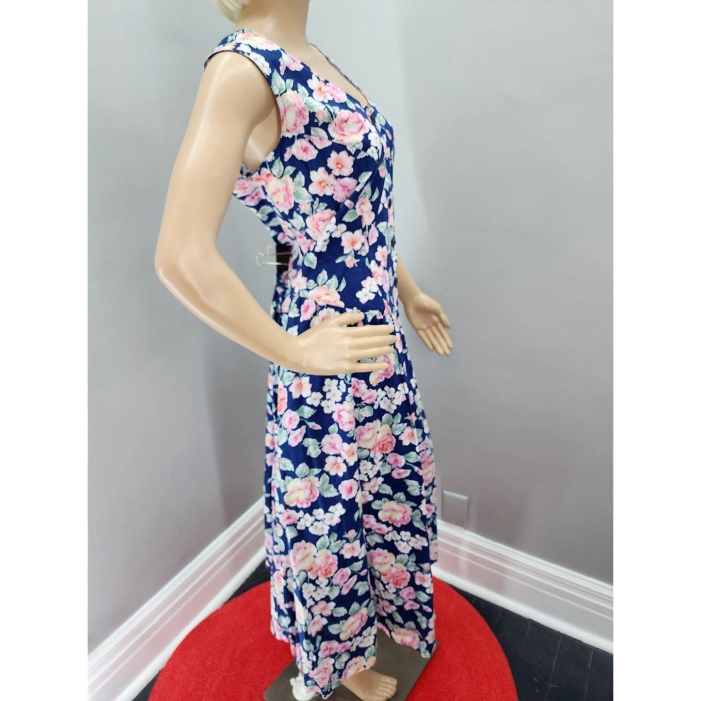 90s Vintage Adonna Floral Leisure Dress Cottagecore - L