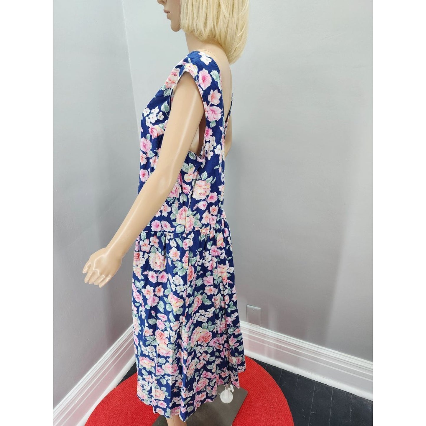 90s Vintage Adonna Floral Leisure Dress Cottagecore - L