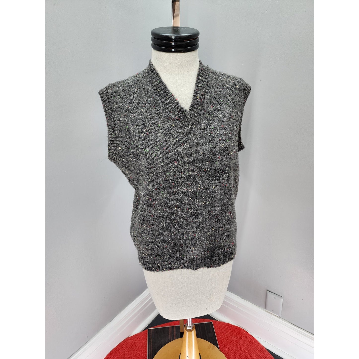 70s Vintage Men's Salem Harbor Wool Blend Sweater Vest - M