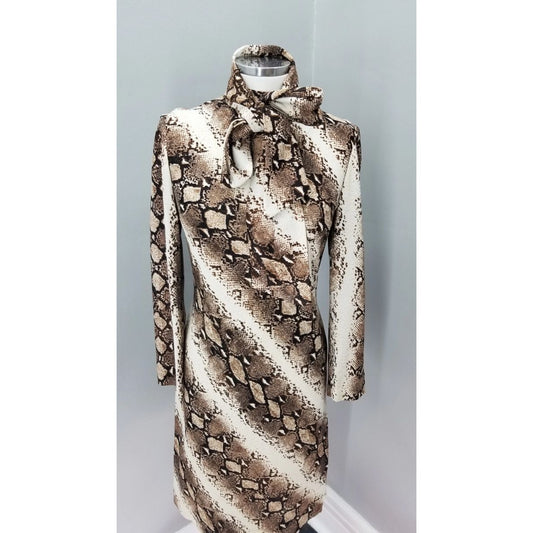 70s Vintage R&K Original Ssssserpentine Design Shift Dress - M