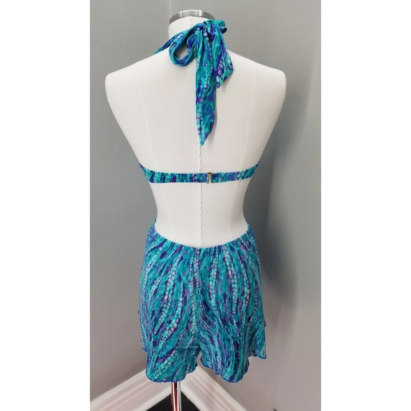 80s Vintage Jantzen Bluesy 2 Piece Swim Suit- L