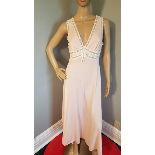 70s Vintage Val Mode Negligee in Peachy-Pink - S