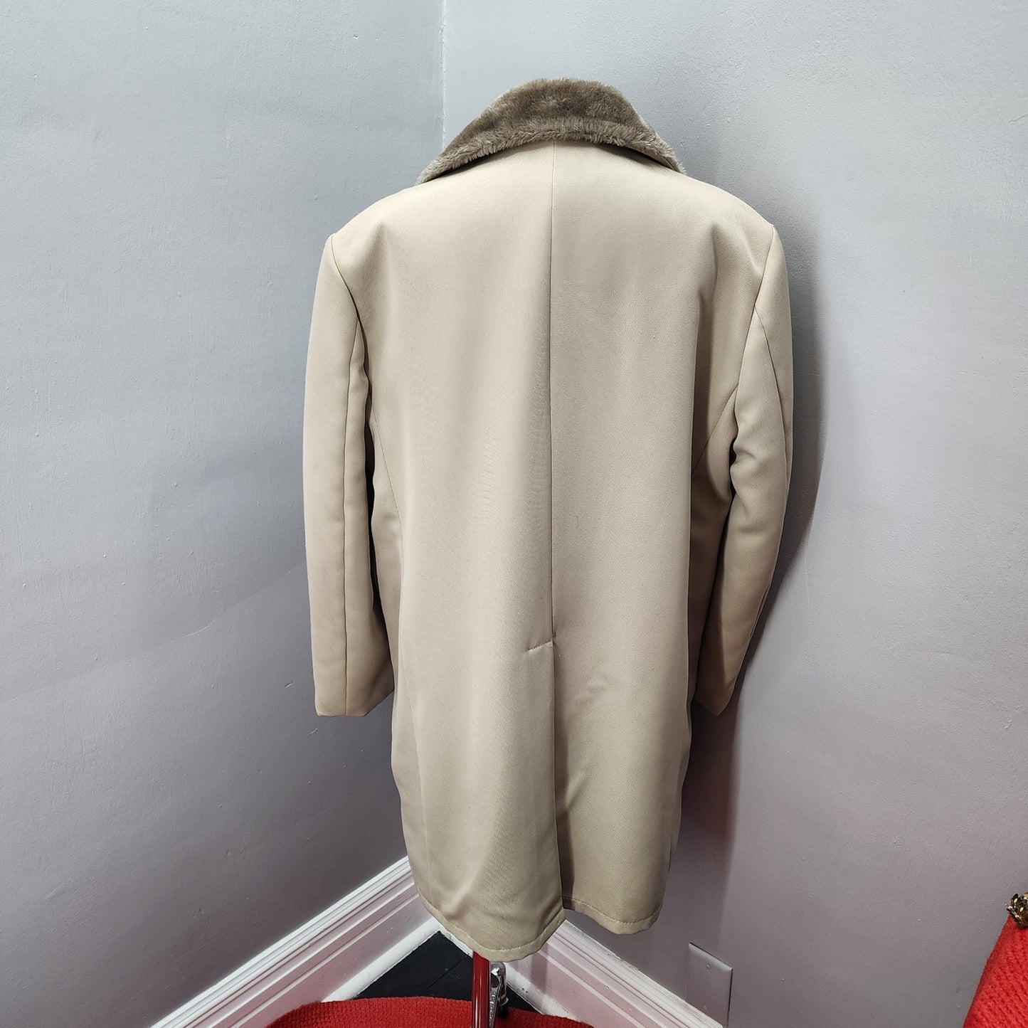 70s Men's Fox Knapp Short Winter Trench Coat - L 44R