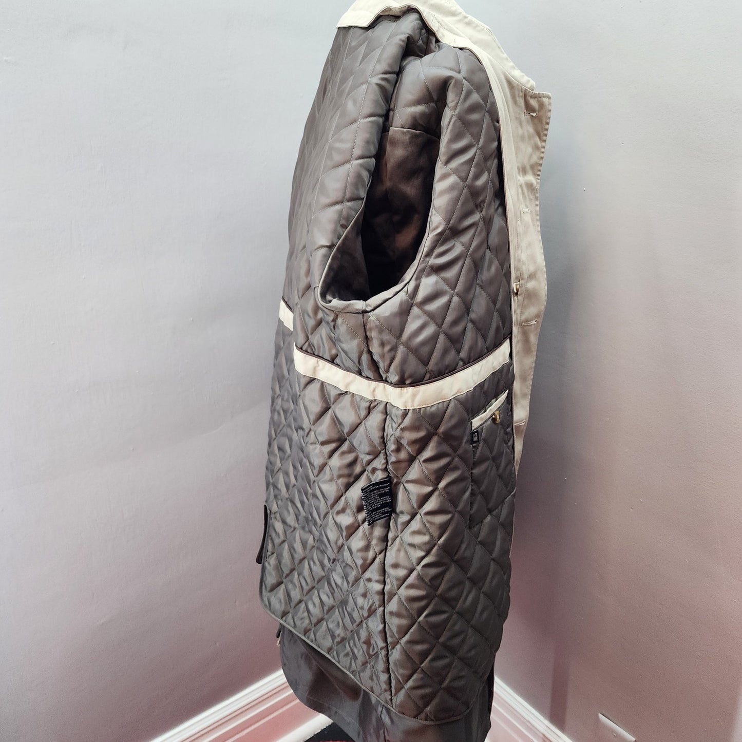 80s Vintage Men's Khaki Stafford All Weather Trench Coat - XL Long