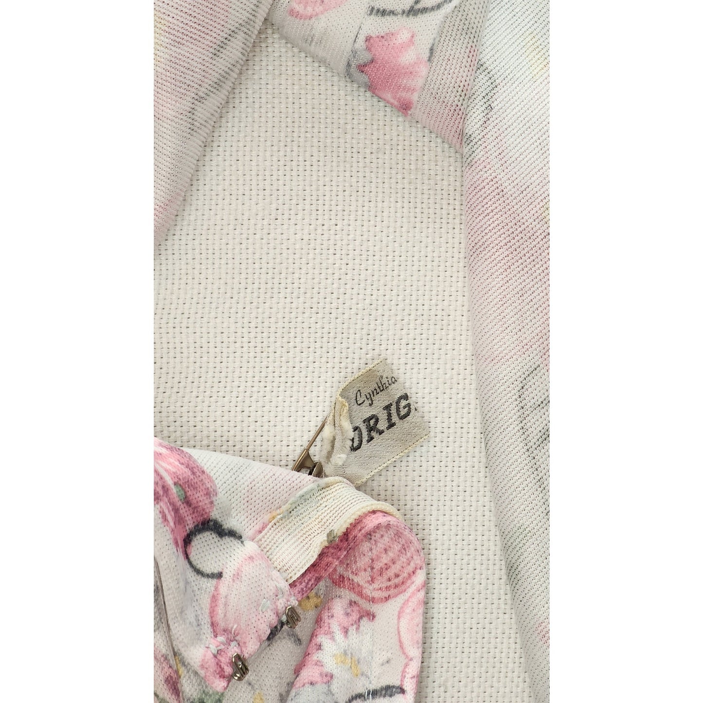 70s Vintage Handmade Poppy and Hydrangea Maxi - L Tall