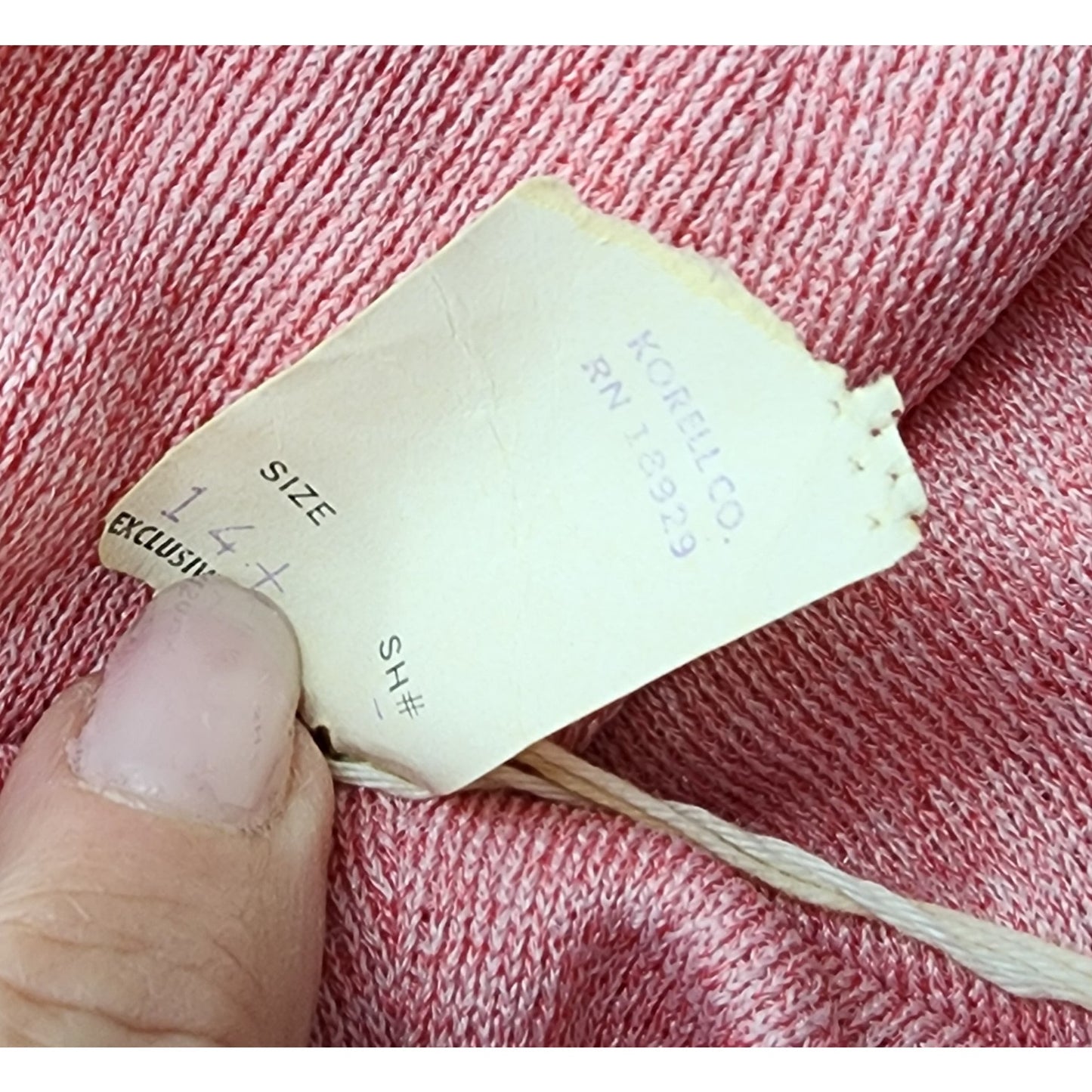 60s Vintage Korell Shift Dress in Heather Pink, NWT - M