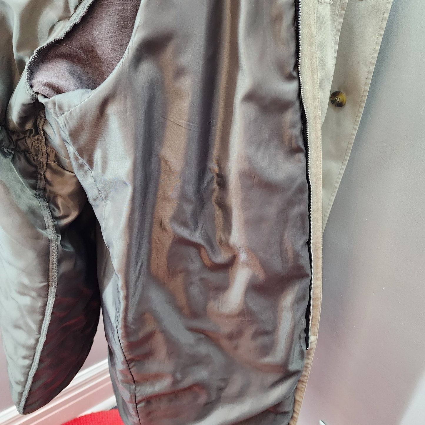 80s Vintage Men's Khaki Stafford All Weather Trench Coat - XL Long