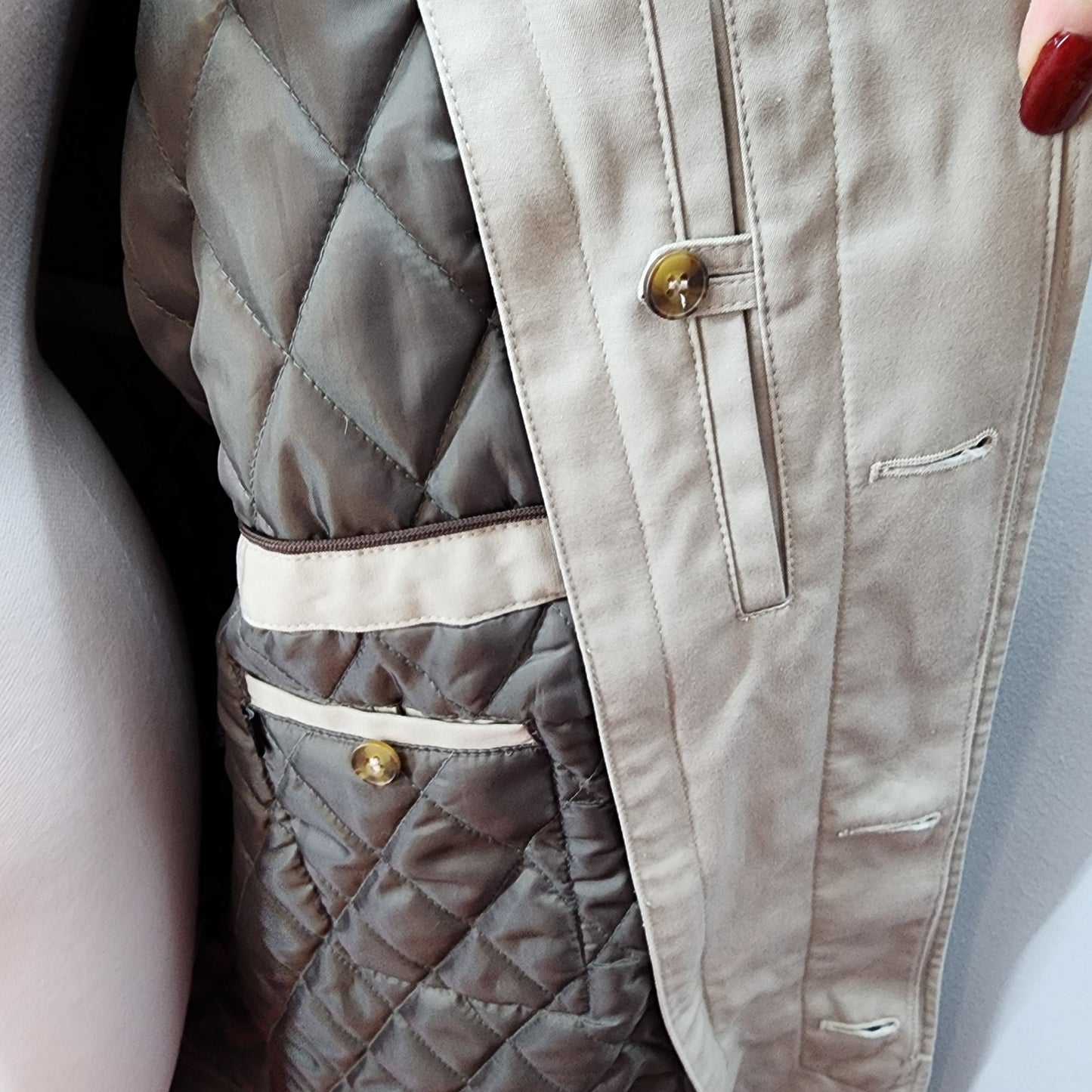 80s Vintage Men's Khaki Stafford All Weather Trench Coat - XL Long