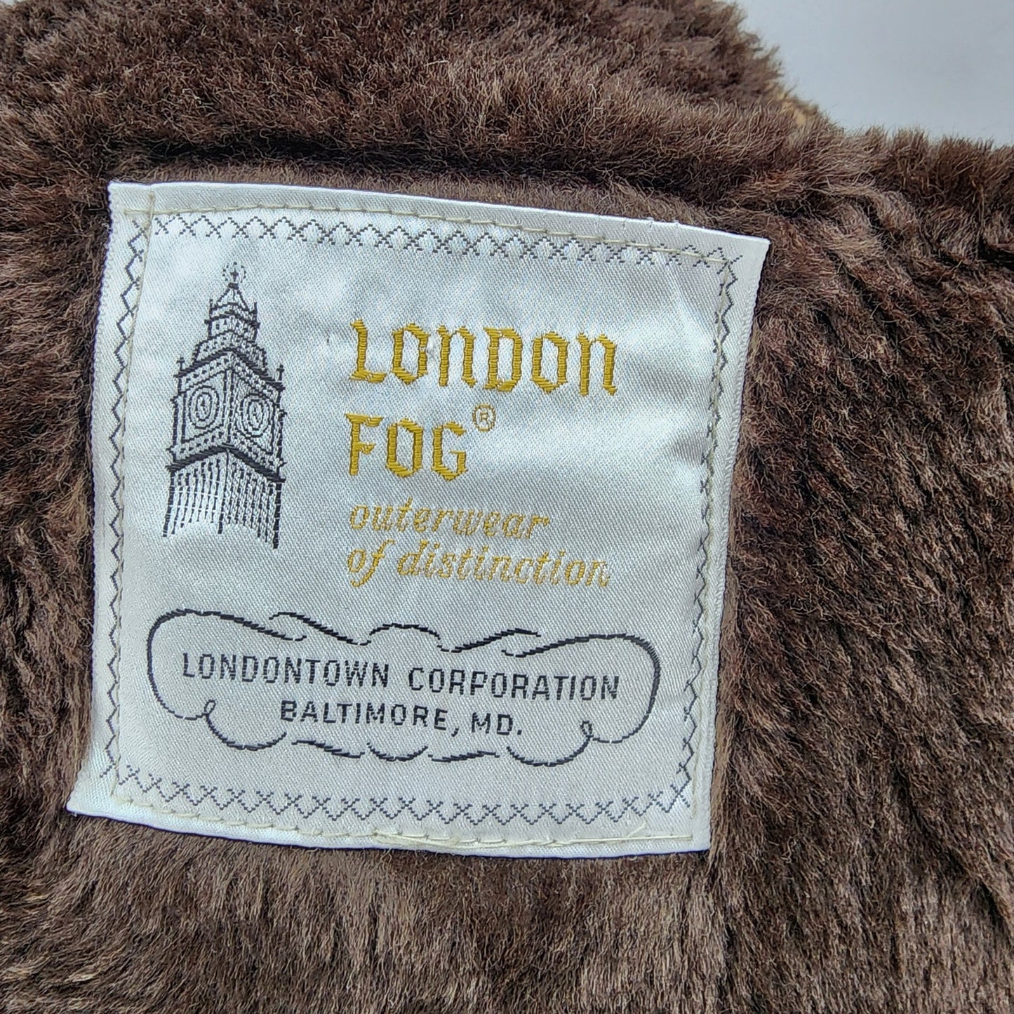70s Vintage London Fog Men's Faux Fur Lined Coat, Camel - 44R