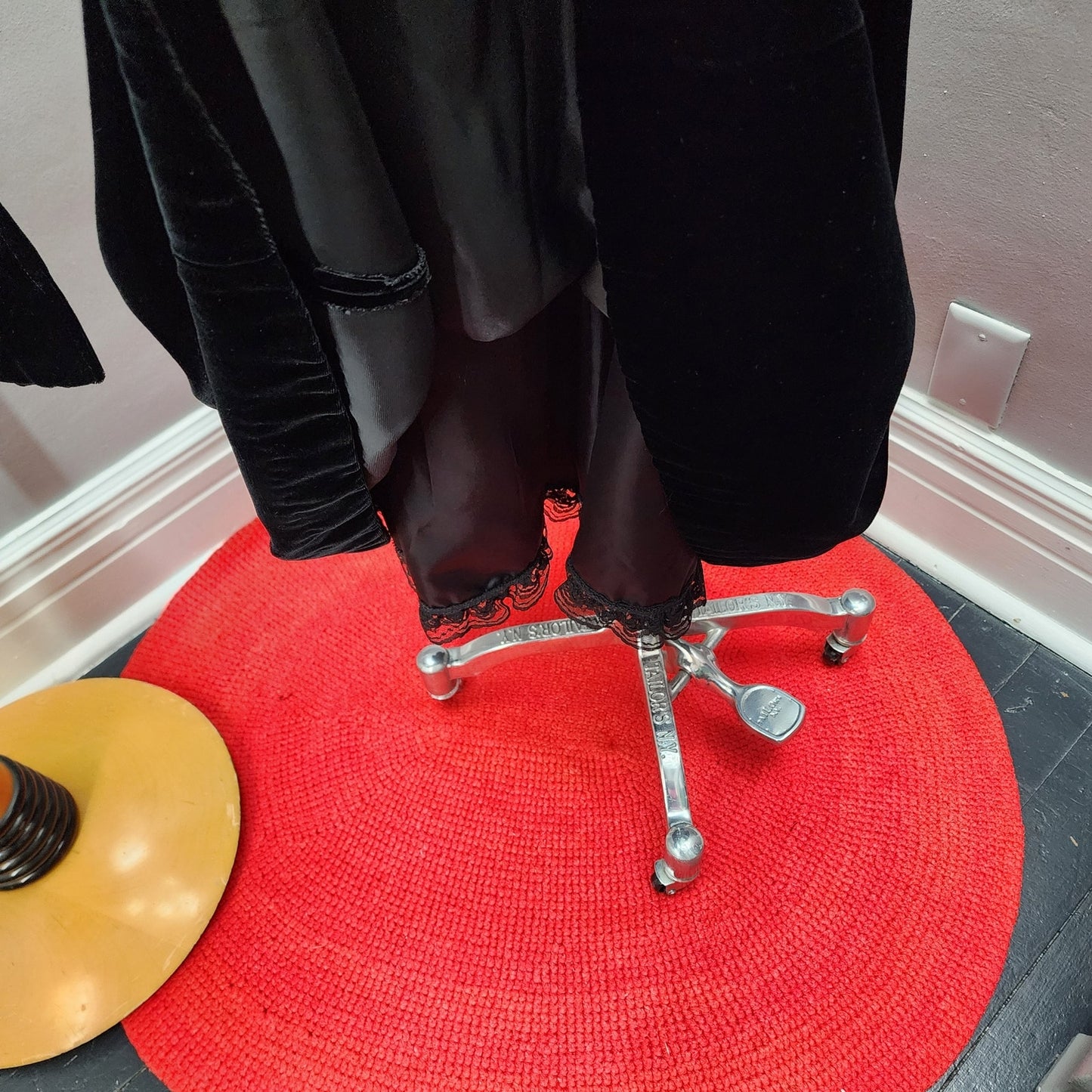 80s Vintage 3 Piece Black Velvet Skirt Suit, stage outfit?  Read - L