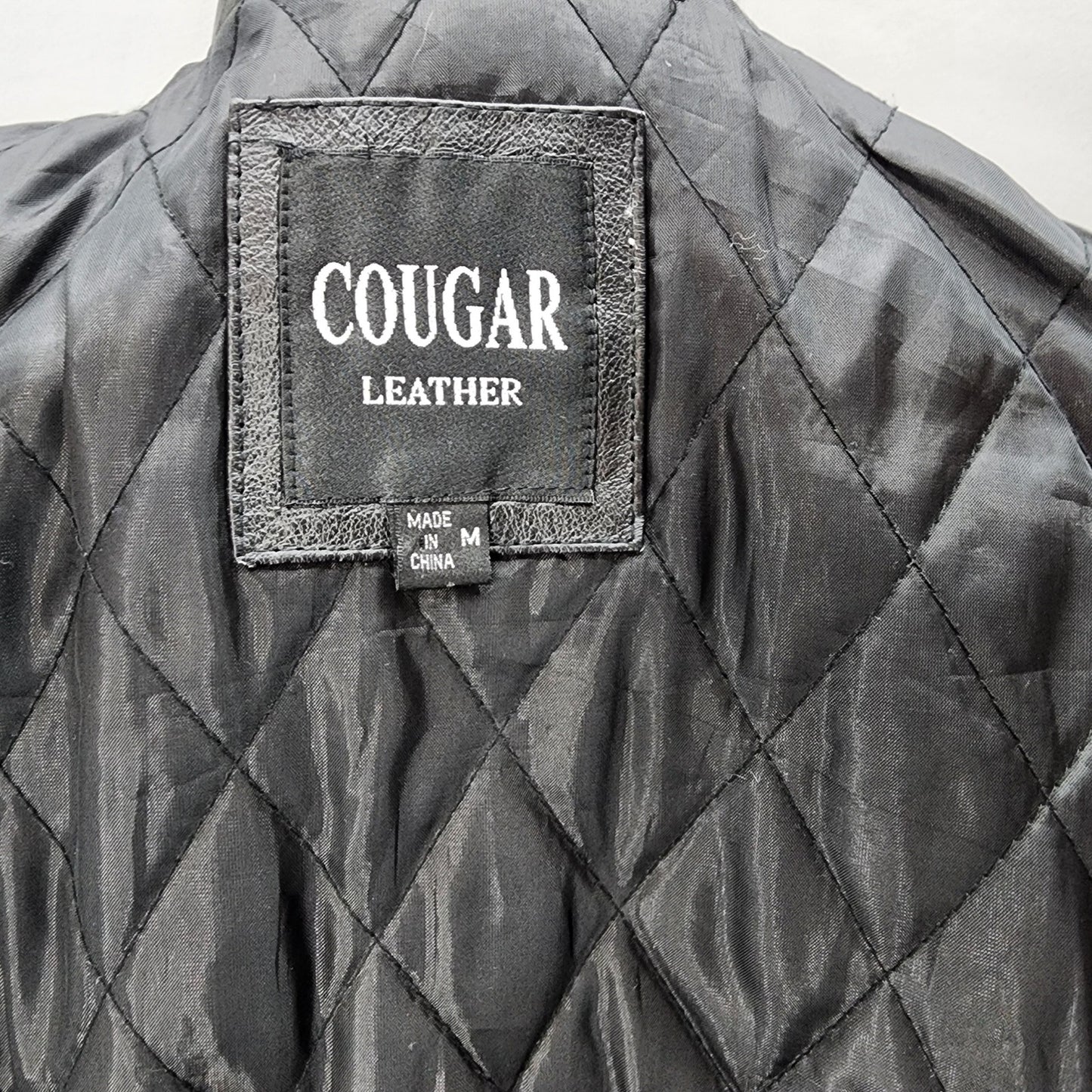 Y2Ks Vintage Men's Black Leather Jacket, Bomber Style - M