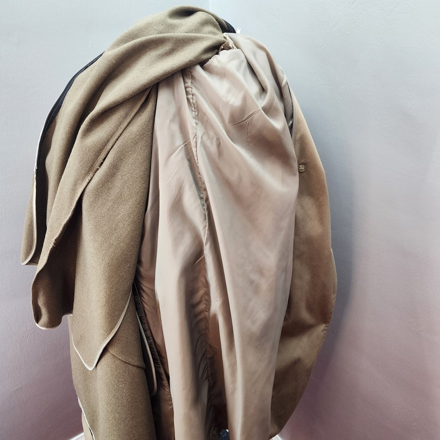 80s Vintage Men's Khaki Stafford All Weather Trench Coat - 44L