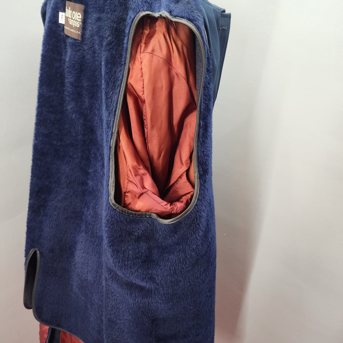 60s Vintage Men's Studio One by Campus Navy Overcoat  - 46L XXL