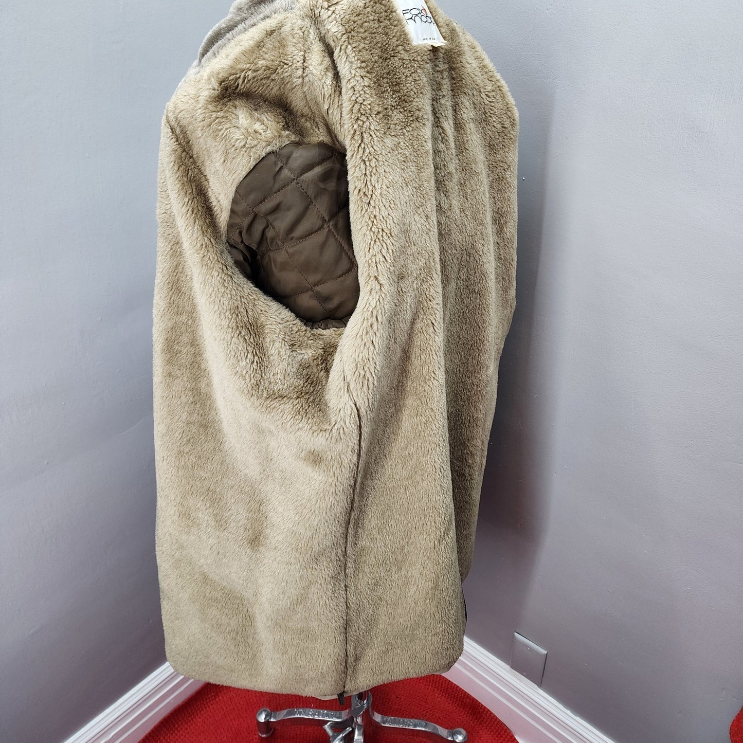 70s Men's Fox Knapp Short Winter Trench Coat - L 44R
