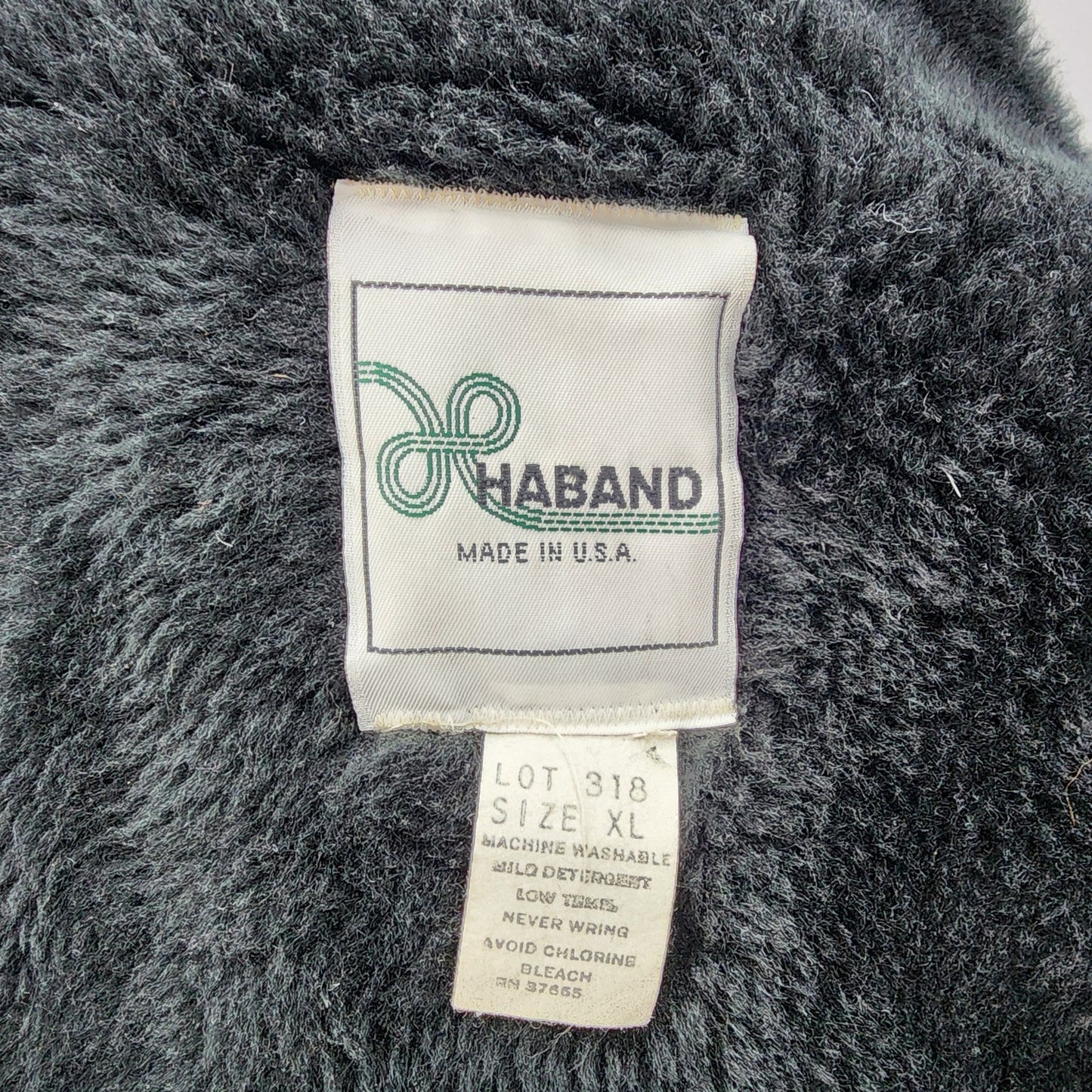 70s Men's Haband Short Winter Faux Fur Lined Denim Coat - XL