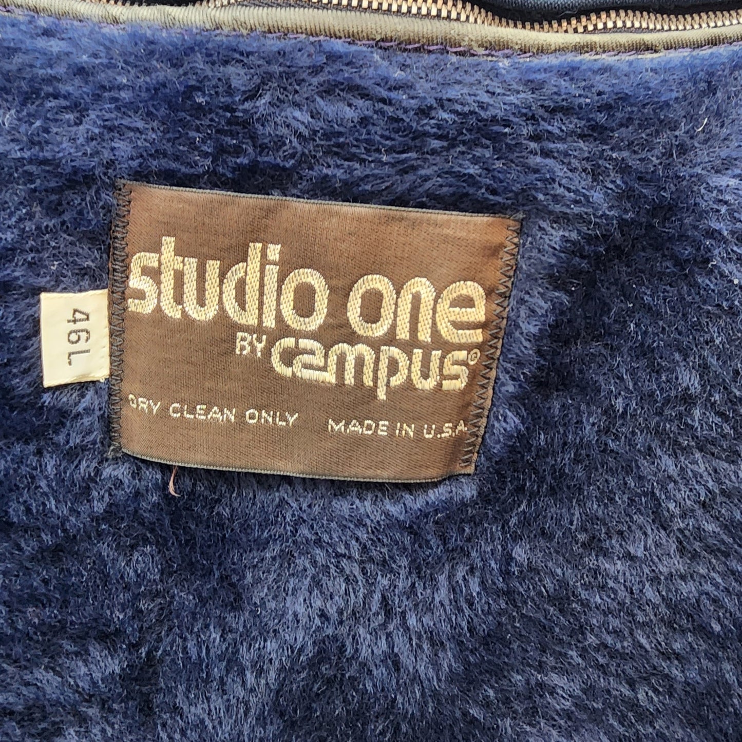 60s Vintage Men's Studio One by Campus Navy Overcoat  - 46L XXL