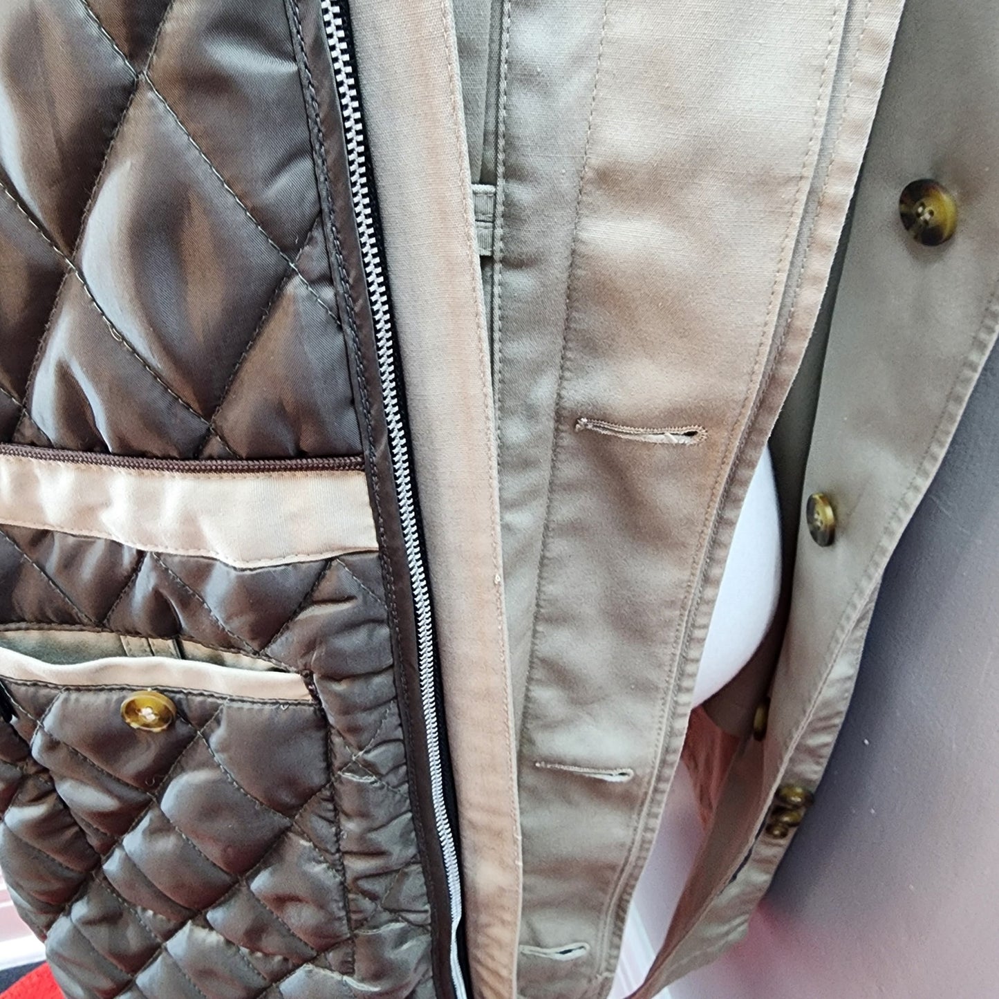 80s Vintage Men's Khaki Stafford All Weather Trench Coat - XL Long