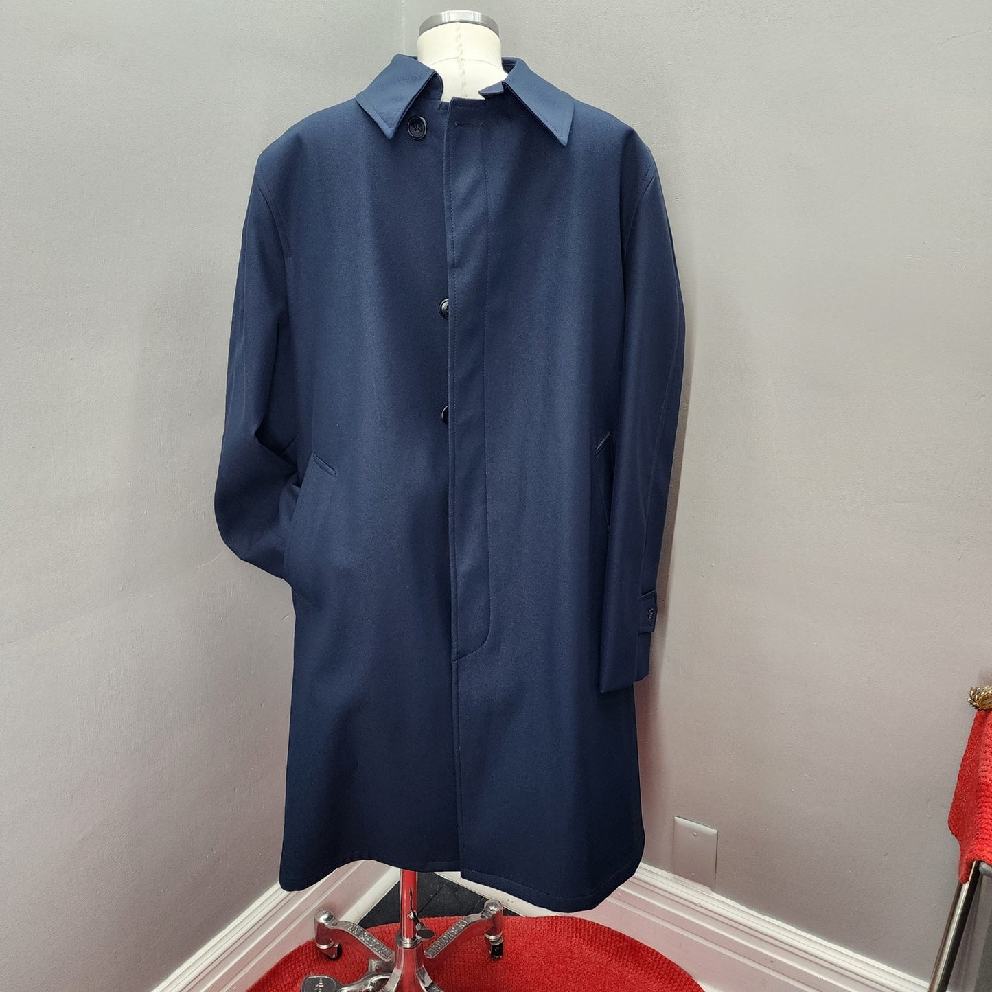 60s Vintage Men's Studio One by Campus Navy Overcoat  - 46L XXL