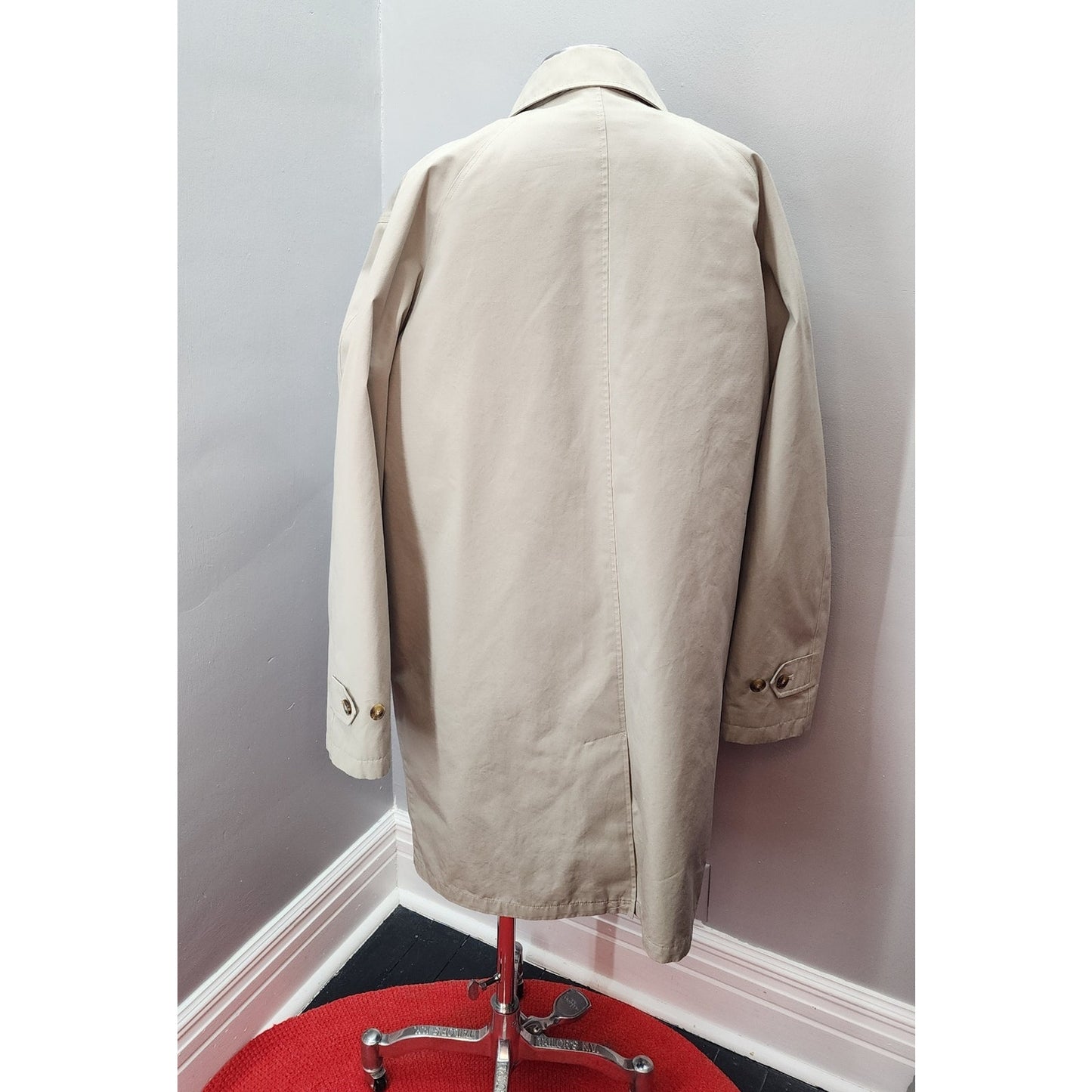 80s Vintage Men's Khaki Stafford All Weather Trench Coat - XL Long