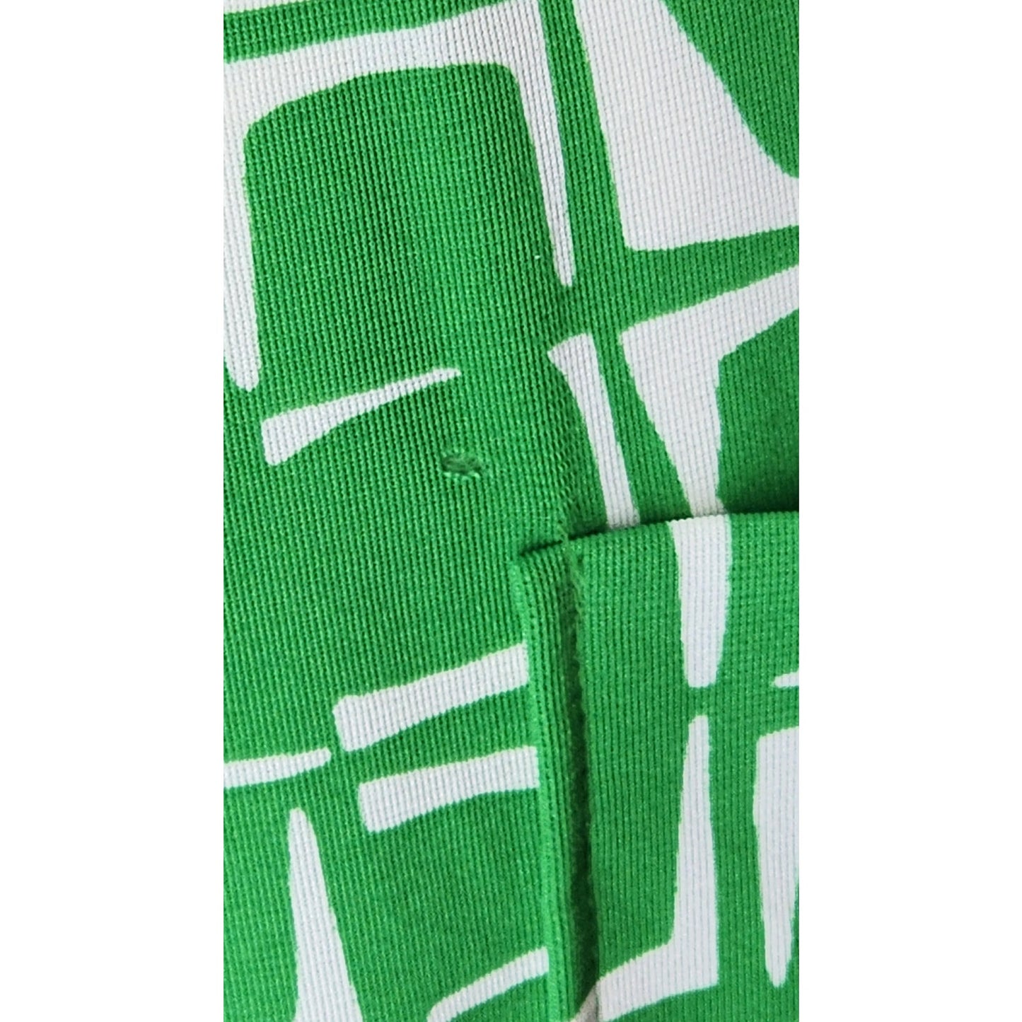 70s Vintage Flutterbye Geometric Front Zip Day Dress - L