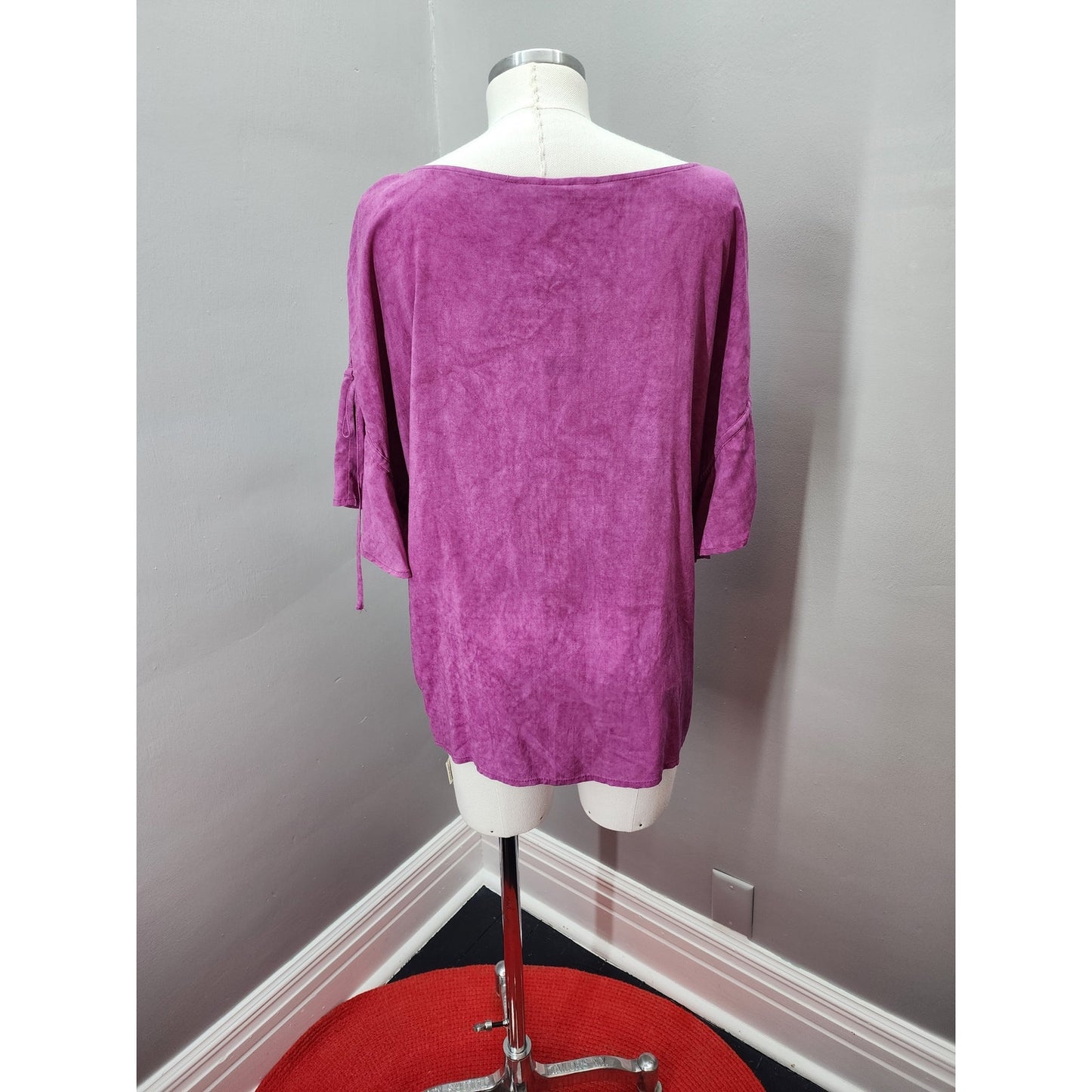 Christopher & Banks Flutter Sleeve Top NEW - XL