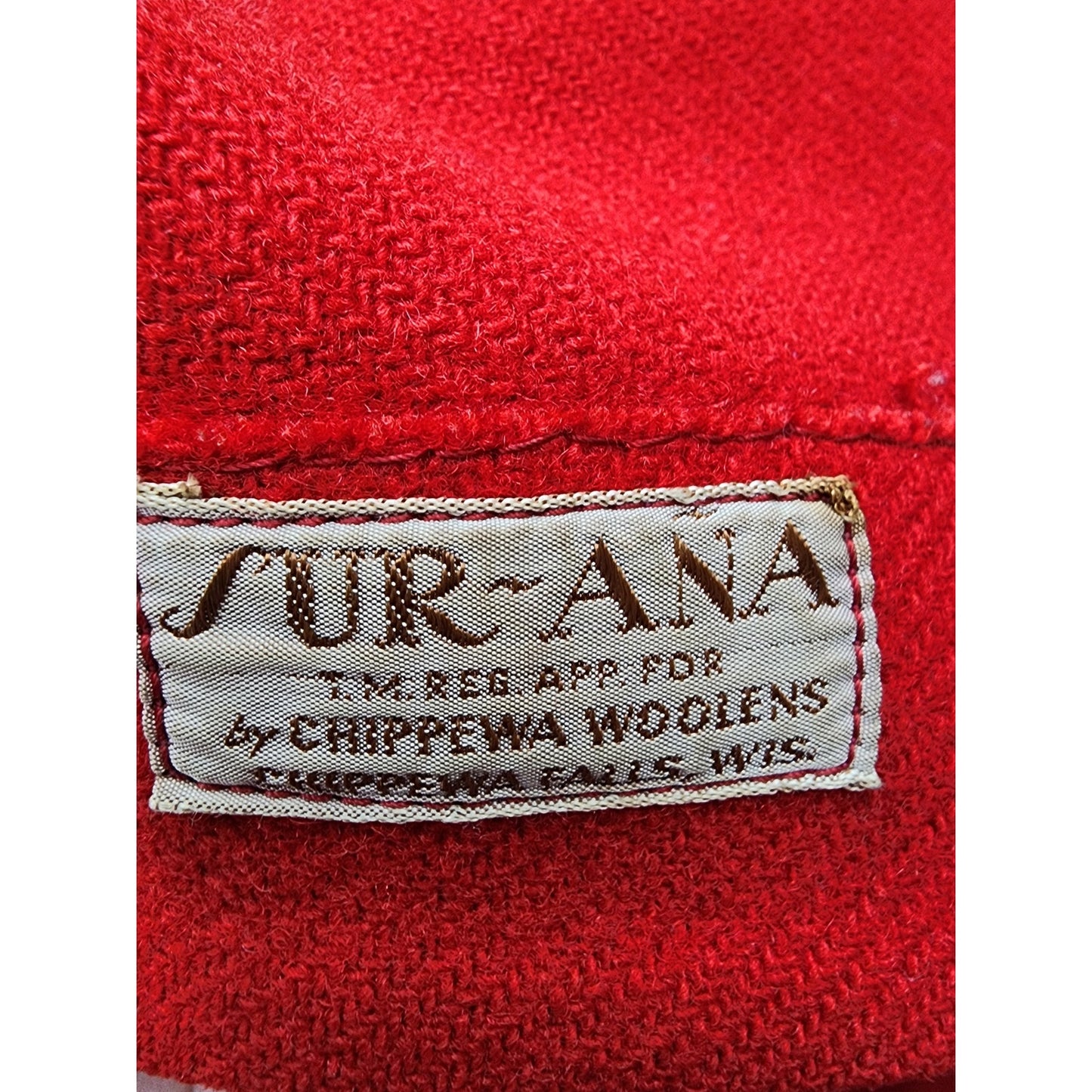 70s Vintage Sur-Ana Red Wool Cape - L