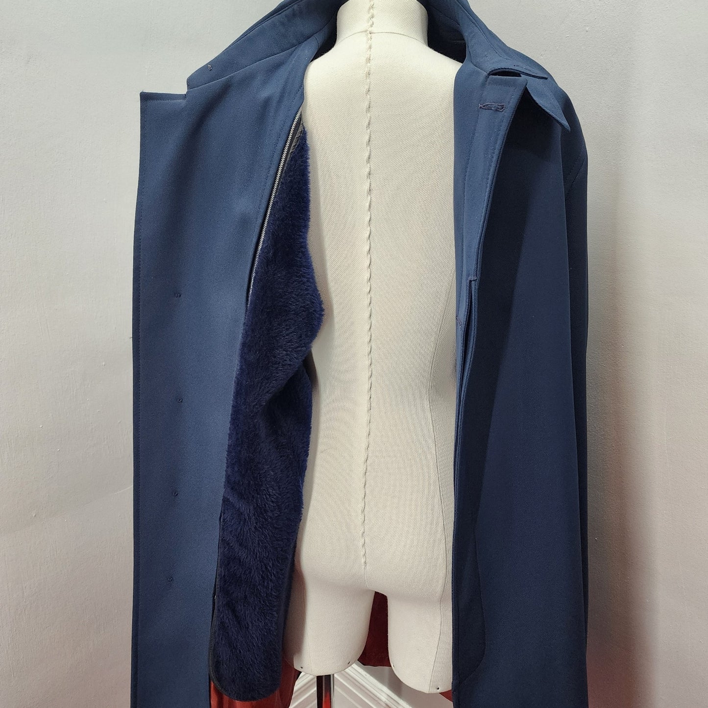 60s Vintage Men's Studio One by Campus Navy Overcoat  - 46L XXL