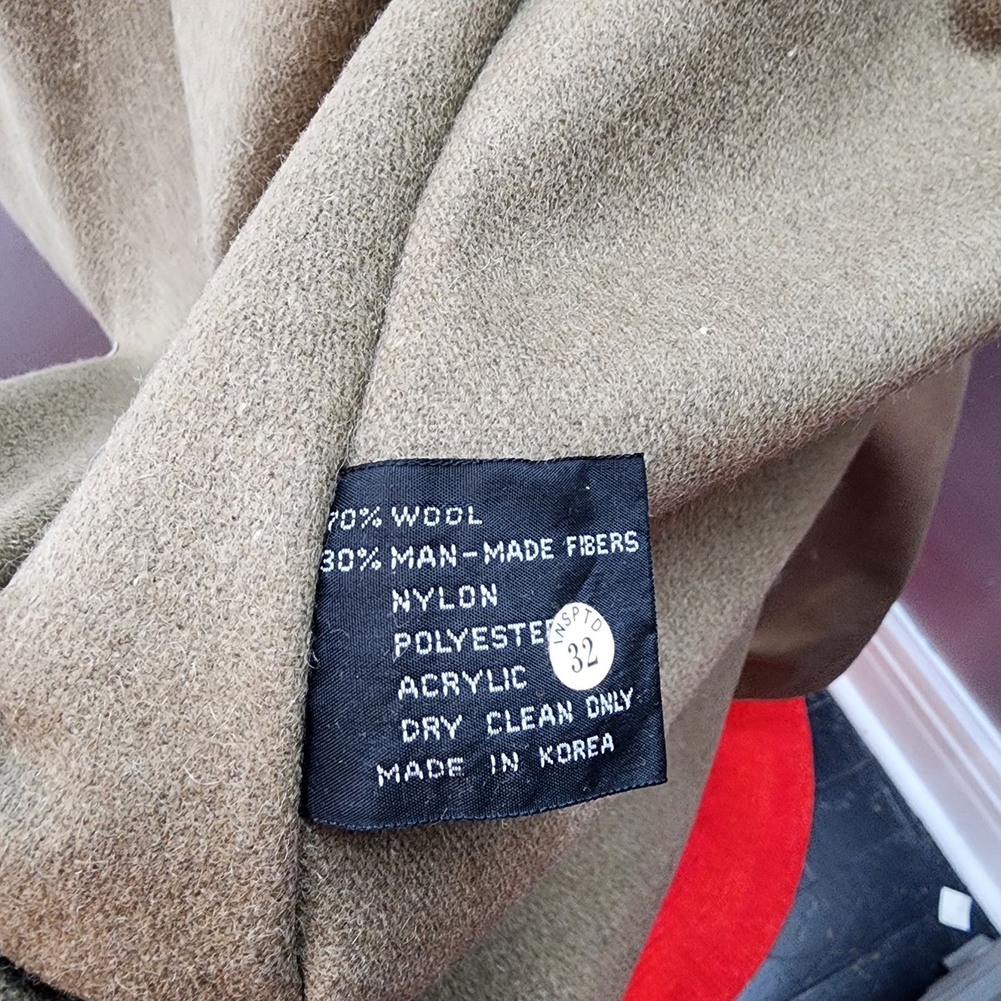 80s Vintage Men's Khaki Stafford All Weather Trench Coat - 44L