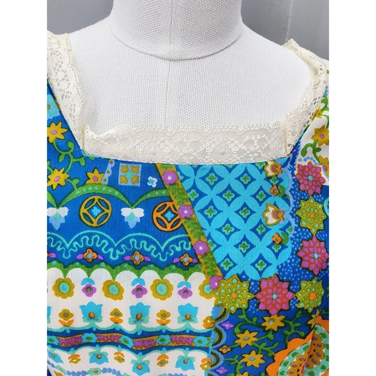 70s Vintage Handmade Prairie Maxi with Gunne Vibes - L
