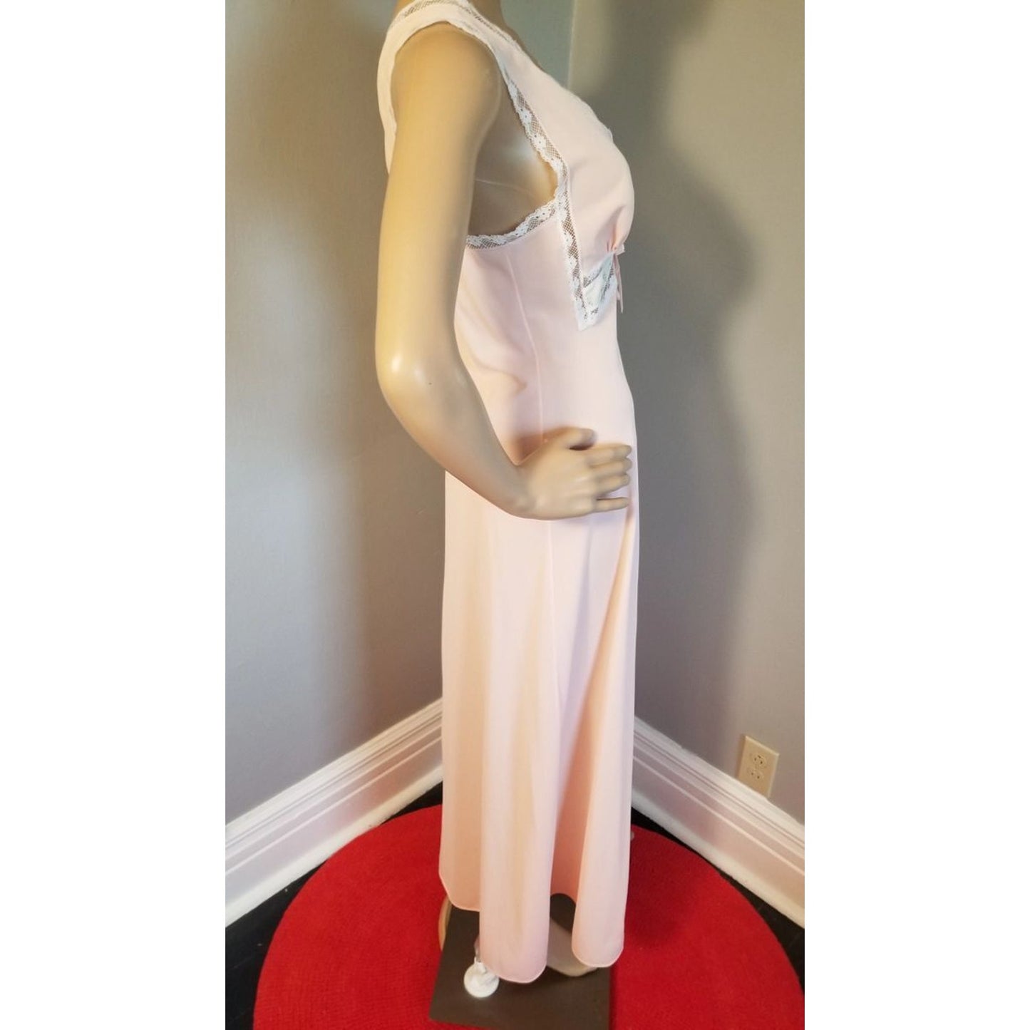 70s Vintage Val Mode Negligee in Peachy-Pink - S