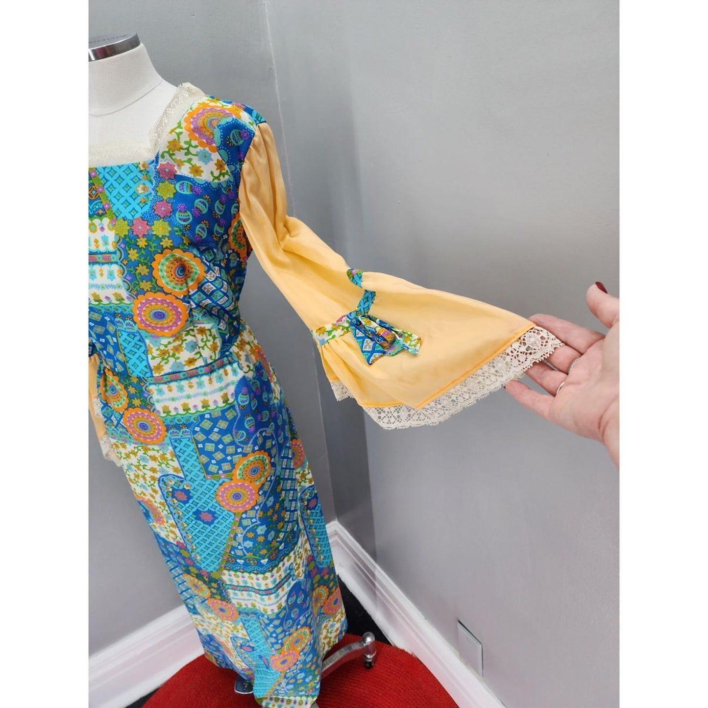 70s Vintage Handmade Prairie Maxi with Gunne Vibes - L