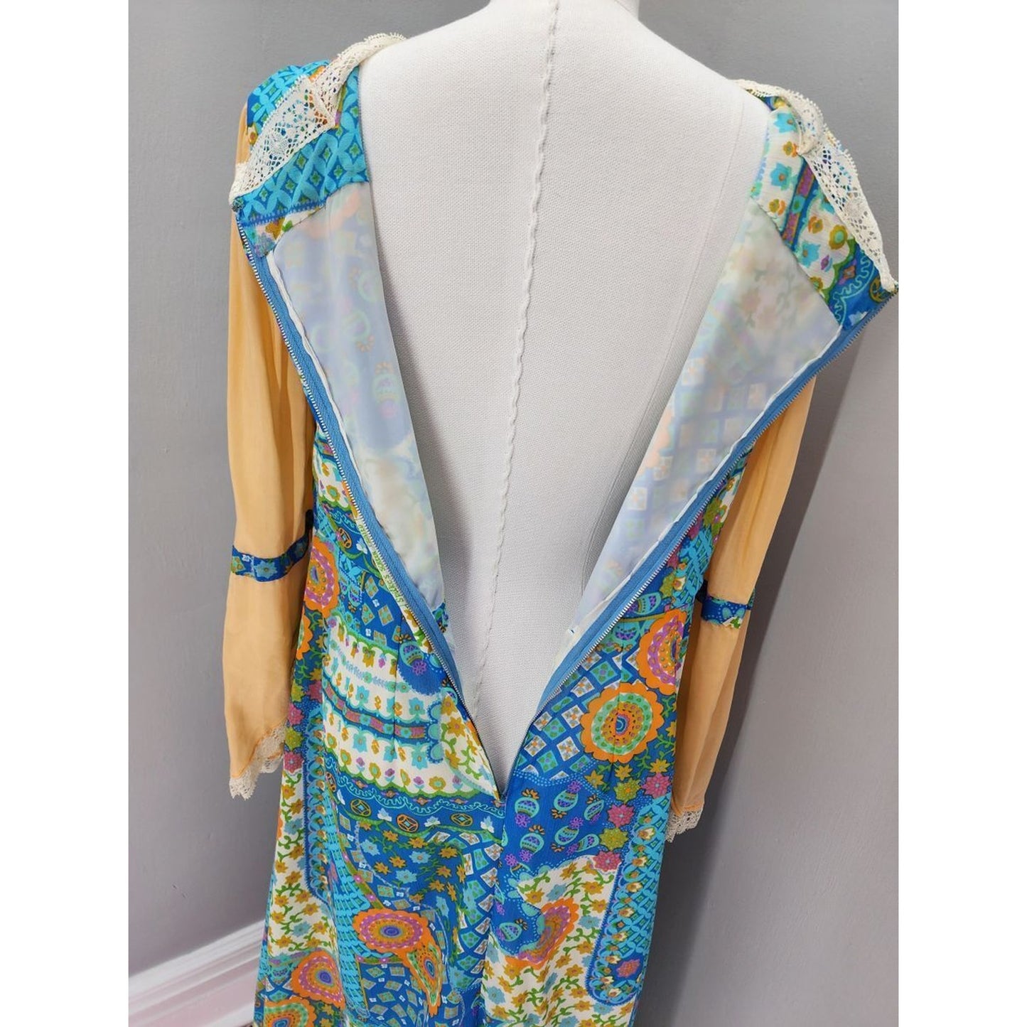 70s Vintage Handmade Prairie Maxi with Gunne Vibes - L