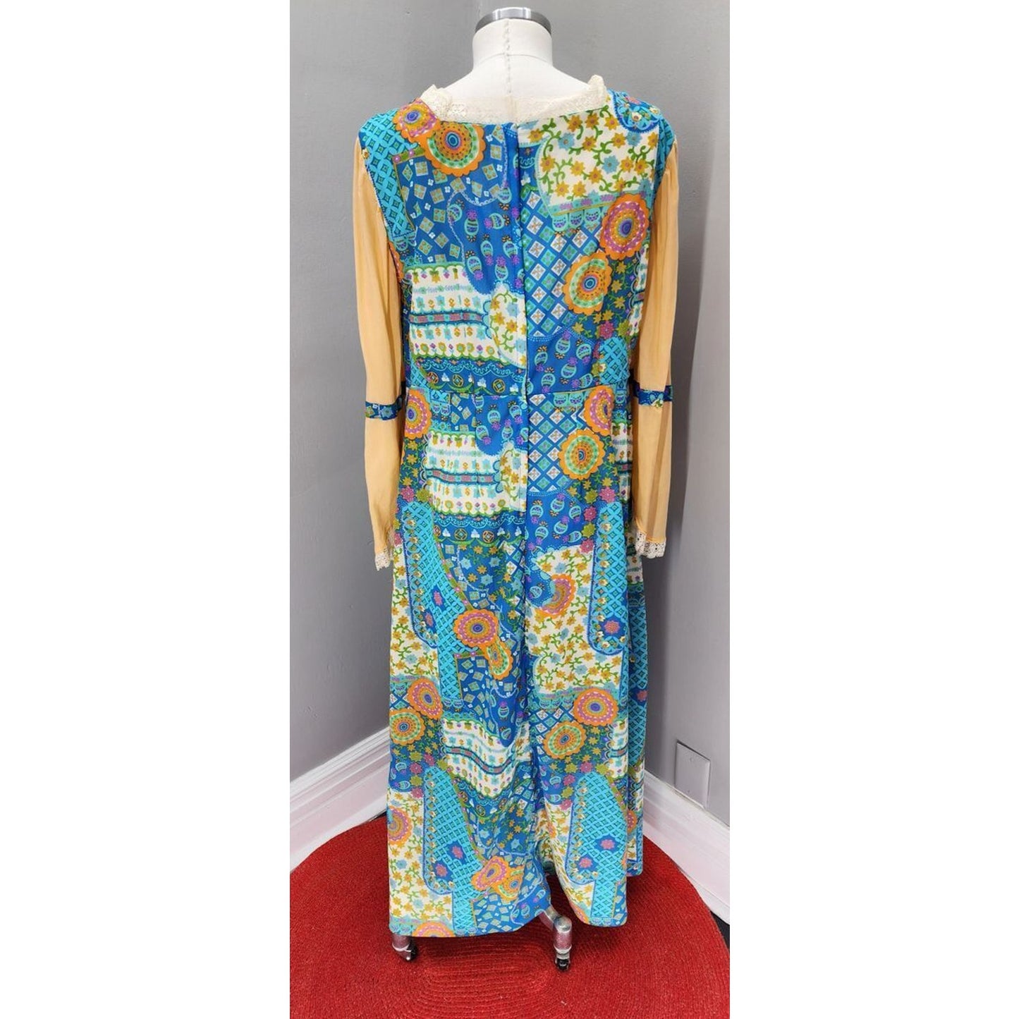 70s Vintage Handmade Prairie Maxi with Gunne Vibes - L