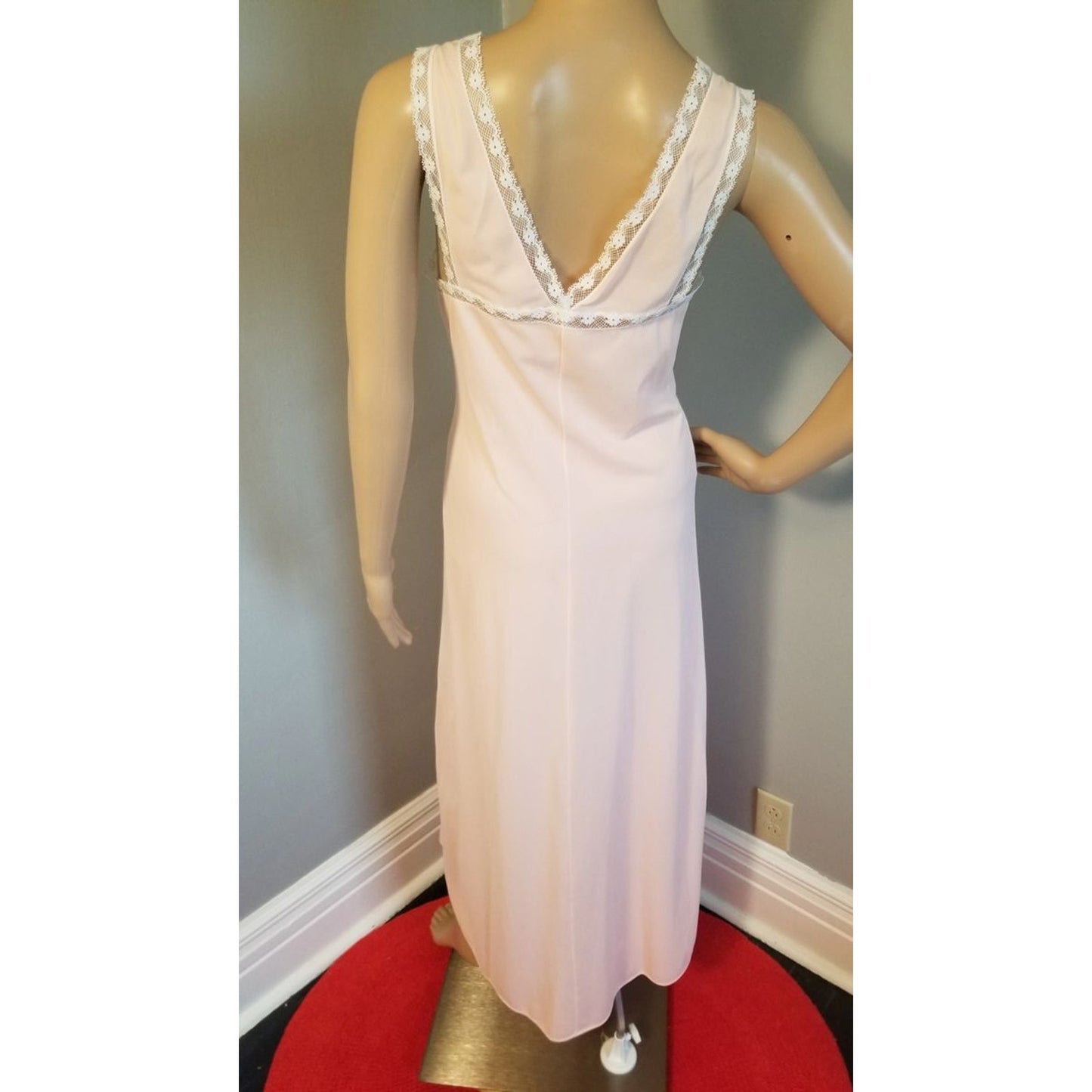 70s Vintage Val Mode Negligee in Peachy-Pink - S