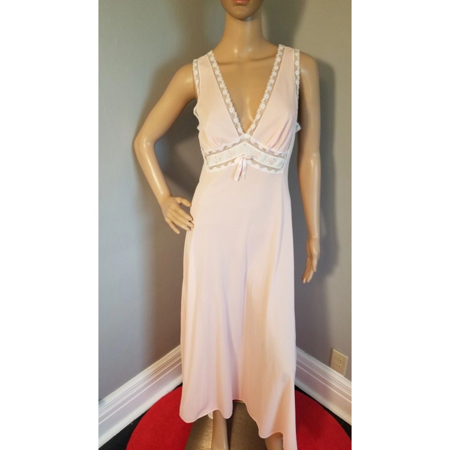 70s Vintage Val Mode Negligee in Peachy-Pink - S